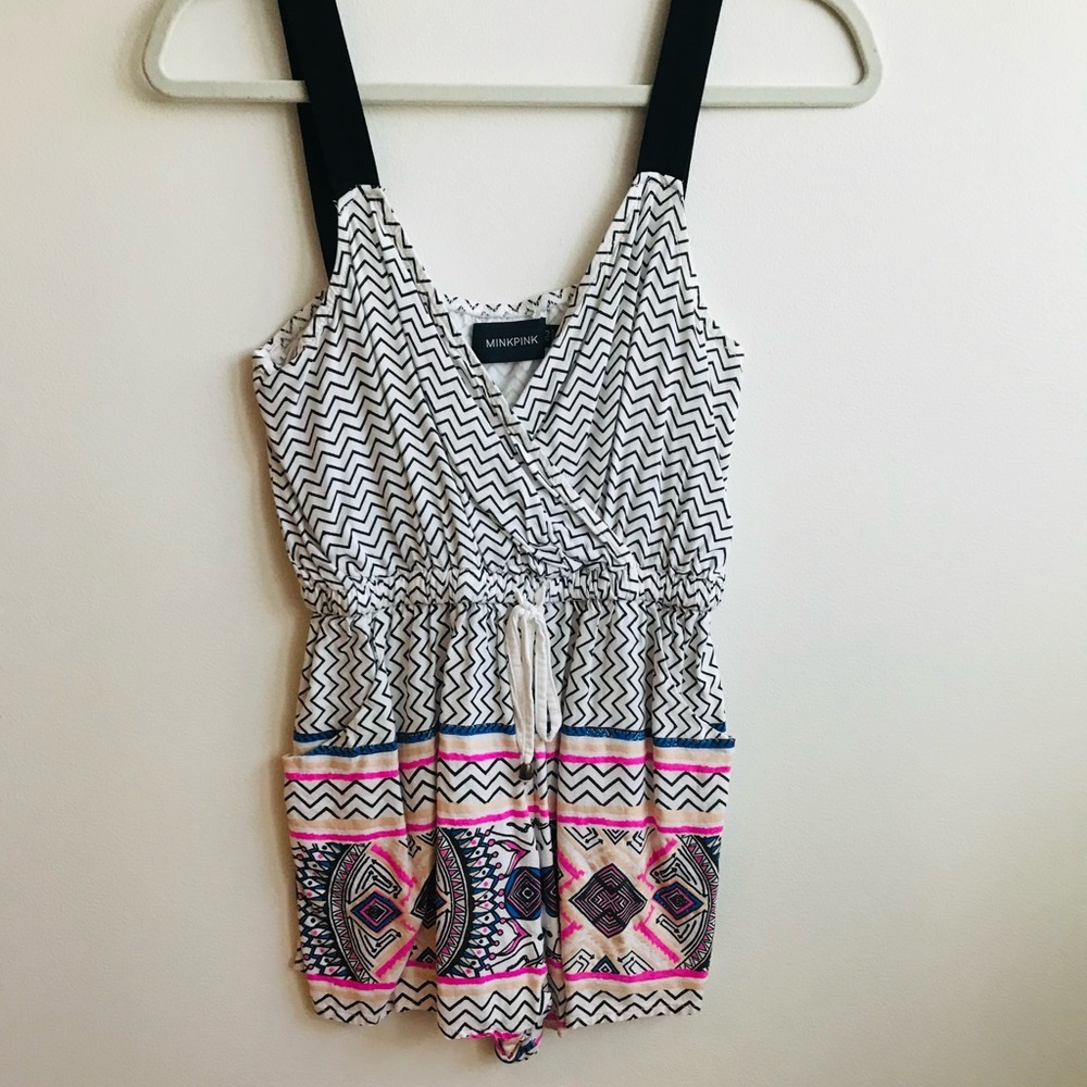 MINKPINK Aztec Print Romper